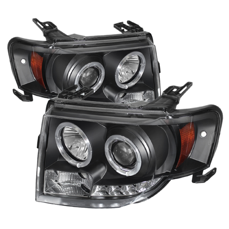 Spyder Ford Escape 08-12 Projector Headlights Halogen Model Only – DRL Black PRO-YD-FES08-DRL-BK