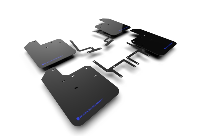 Rally Armor 18-25 Jeep JL Wrangler Black UR Mud Flap w/Blue Logo