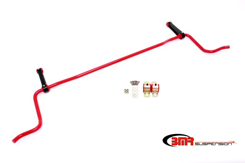 BMR 05-10 S197 Mustang Rear Solid 22mm Sway Bar Kit w/ Bushings & Billet Links – Red