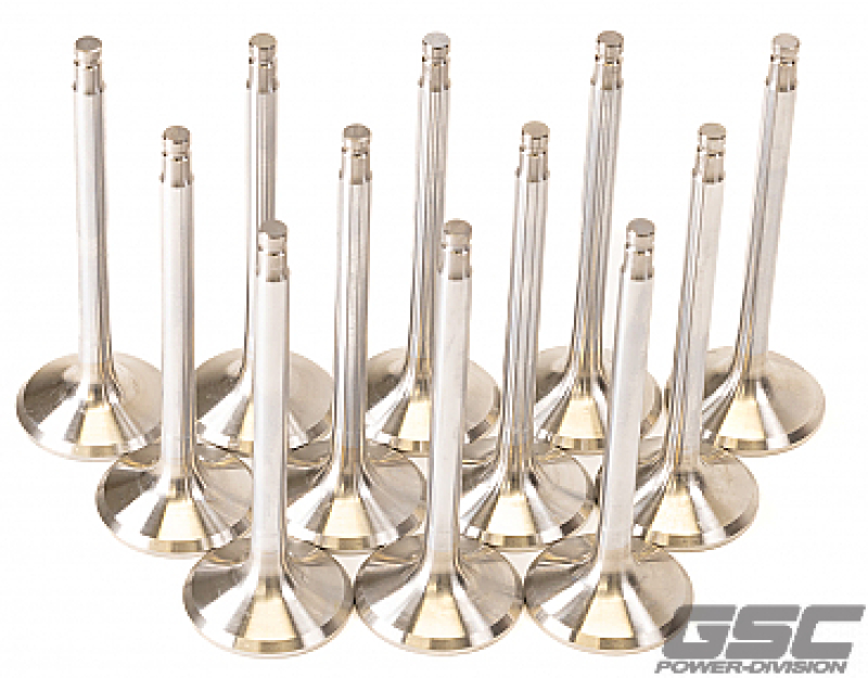 GSC P-D Nissan VR38DETT 33.15mm Head +1mm OS 91.95mm Long 6.6mm Stem Exhaust Valve – Set of 12
