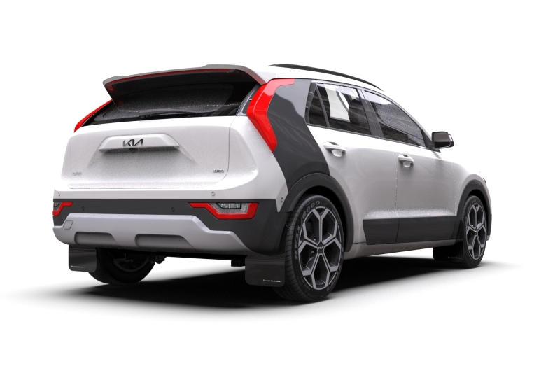 Rally Armor 23-25 Kia Niro SG2 Black UR Mud Flap White Logo