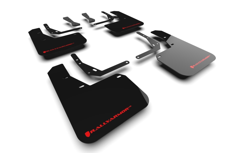 Rally Armor 24-25 Hyundai Kona N Line Black UR Mud Flap – Red Logo