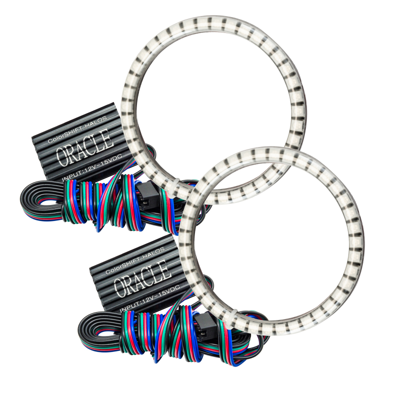 Oracle Jeep Wrangler JL/Gladiator JT LED Surface Mount Fog Light Halo Kit – ColorSHIFT