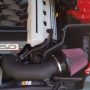 JLT 15-17 Ford Mustang GT Black Textured Cold Air Intake Kit w/Red Filter - Tune Req