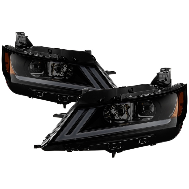 xTune 14-18 Chevy Impala (Excl Limited) DRL Halogen Proj Headlights – Blk Smk (PRO-JH-CIM15-LB-BSM)