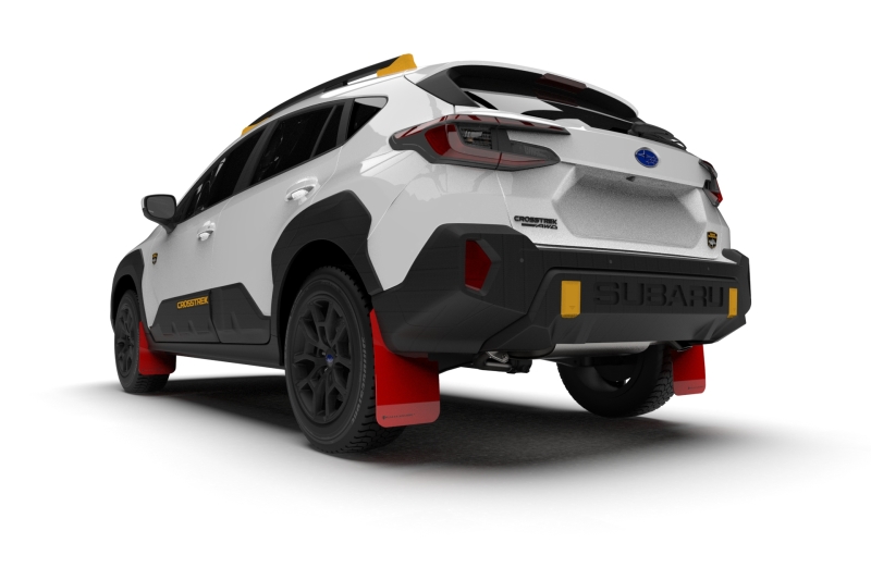 Rally Armor 24-25 Subaru Crosstrek (Wilderness Only) Red UR Mud Flap W/White Logo - No Drilling Req