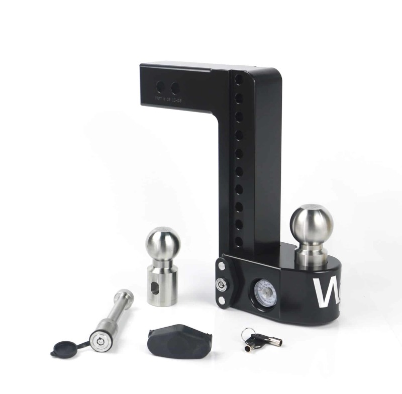 Weigh Safe 10in Drop Hitch w/Built-in Scale & 2.5in Shank (8K/18.5K GTWR) w/WS05 – Black Cerakote