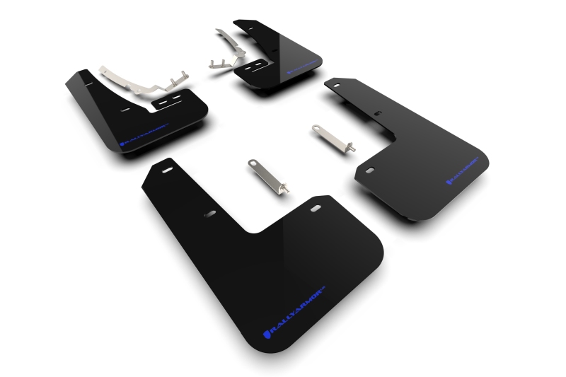 Rally Armor 22-25 VW MK8 Golf GTI/R Black UR Mud Flap w/Blue Logo