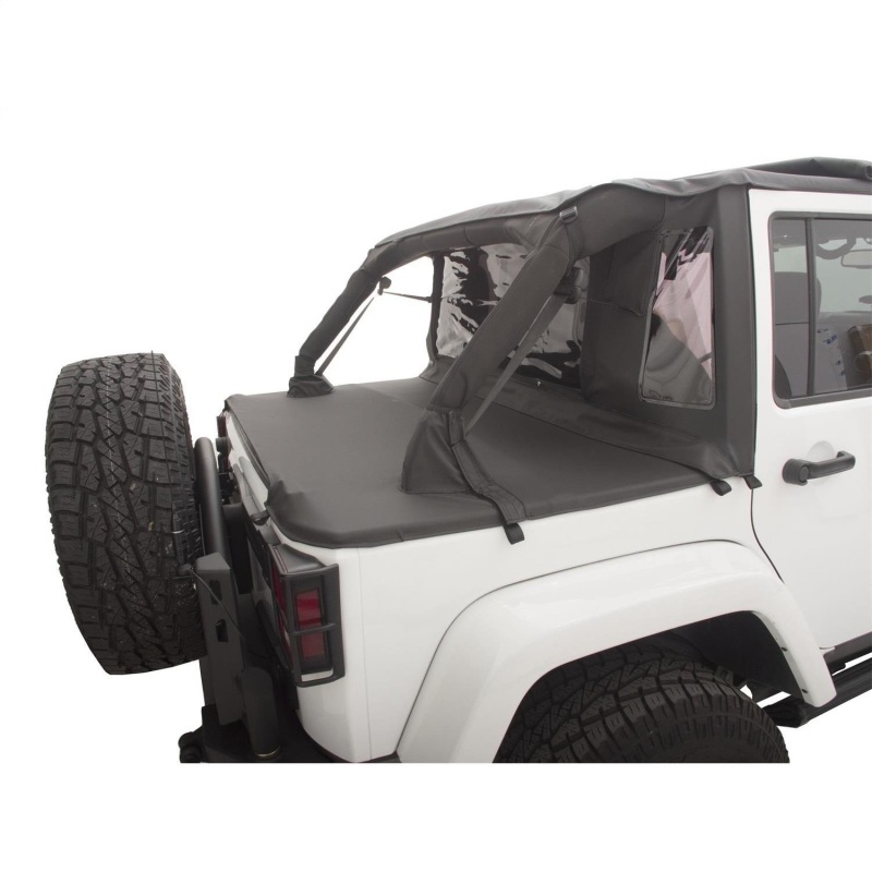 Rampage 2007-2018 Jeep Wrangler(JK) Unlimited 4-Door Trailview Tonneau Top – Black Diamond