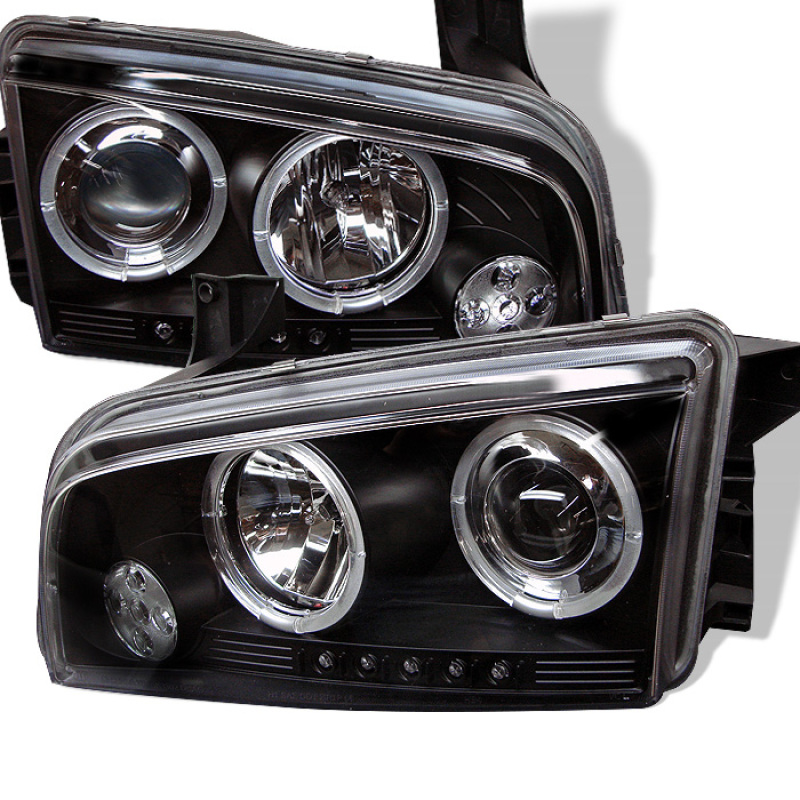 Spyder Dodge Charger 06-10 Projector Headlights Halogen Only – LED Halo LED Blk PRO-YD-DCH05-LED-BK