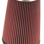 K&N Universal Chrome Round Tapered Air Filter 3in FlangeID / 6in Base OD / 4.5in Top OD / 8in Height
