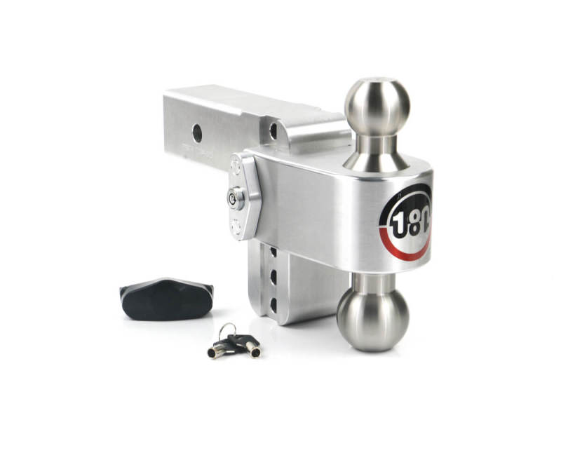Weigh Safe 180 Hitch 4in Drop Hitch & 2.5in Shank (10K/18.5K GTWR) – Aluminum