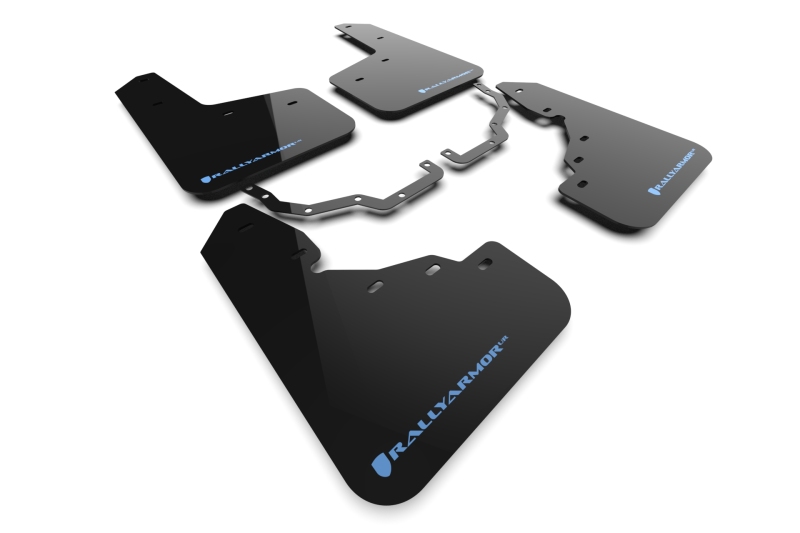 Rally Armor 22-25 Toyota Land Cruiser Black UR Mud Flap Light Blue Logo