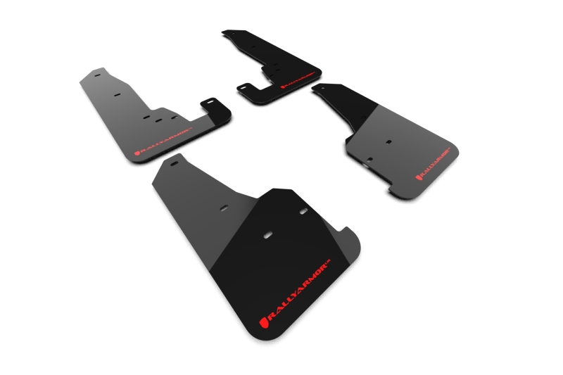 Rally Armor 18-22 Jeep Grand Cherokee SRT Trackhawk Black UR Mud Flap – Red Logo