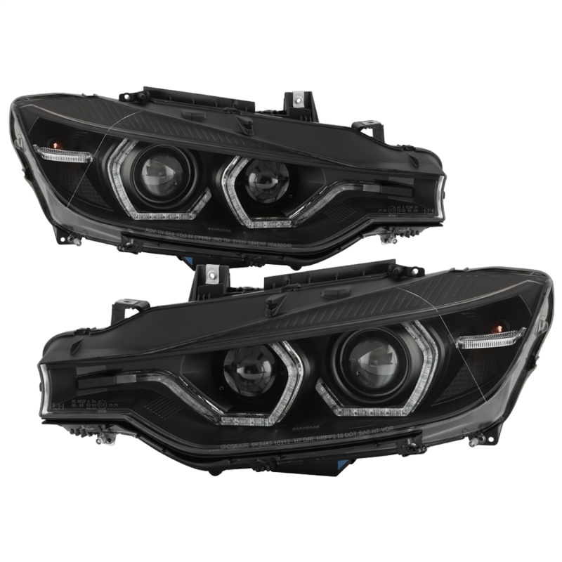 Spyder 12-14 BMW F30 3 Series 4DR Projector Headlights – Black PRO-YD-BMWF3012-AFSHID-BK