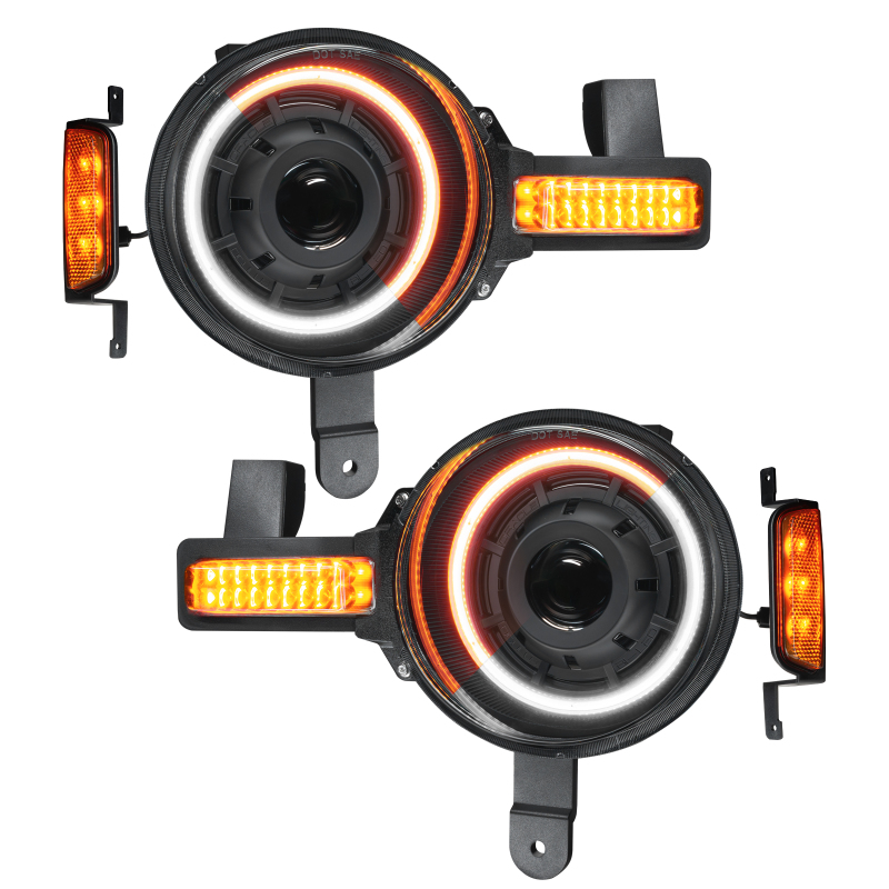 Oracle 2021+ Ford Bronco Oculus  Bi-LED Projector Headlights – Amber/White Switchback