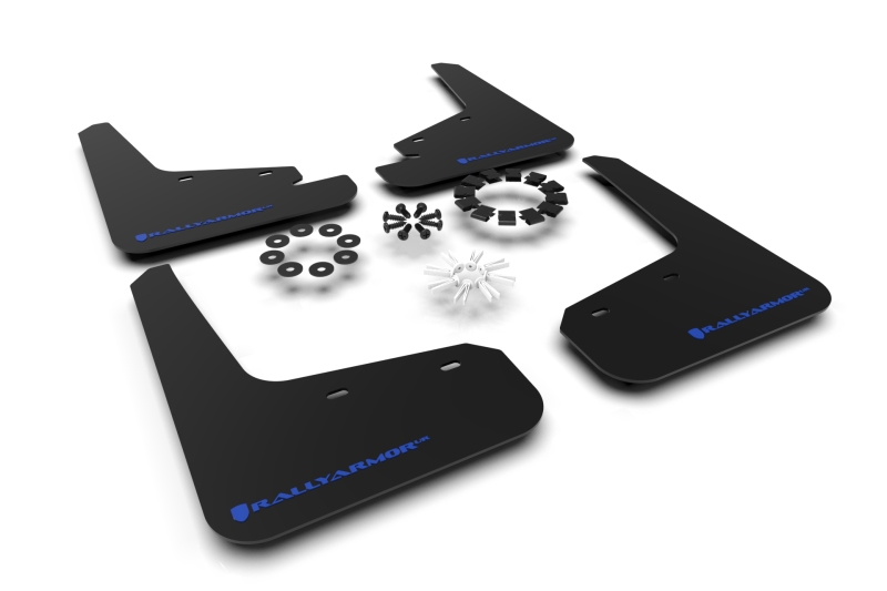 Rally Armor 20-26 Tesla Model Y, Juniper Y Black UR Mud Flap w/Blue Logo