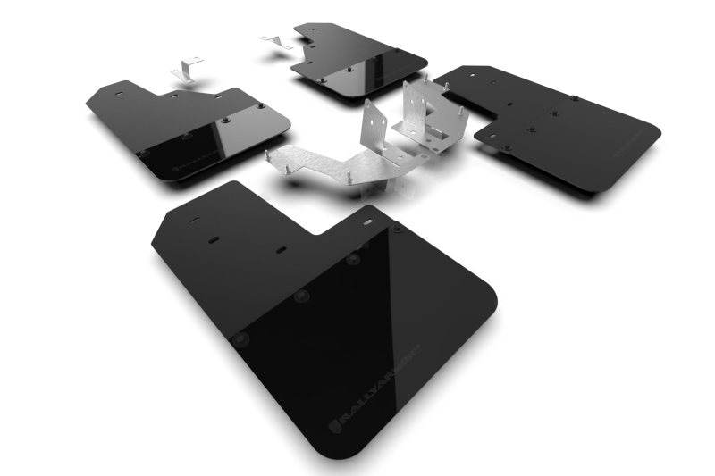 Rally Armor 21-25 Ford Bronco (Plstc Bmpr – NO Rptr/Sprt – NO RR/RB) Blk Mud Flap w/Met. Blk Logo