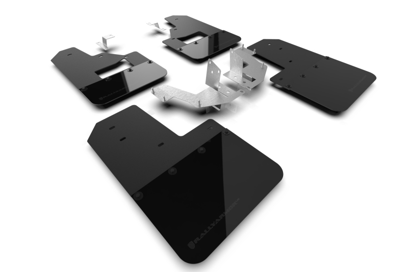 Rally Armor 21-25 Ford Bronco (Plstc Bmpr + RB – NO Rptr/Sprt) Blk Mud Flap w/Met. Blk Logo