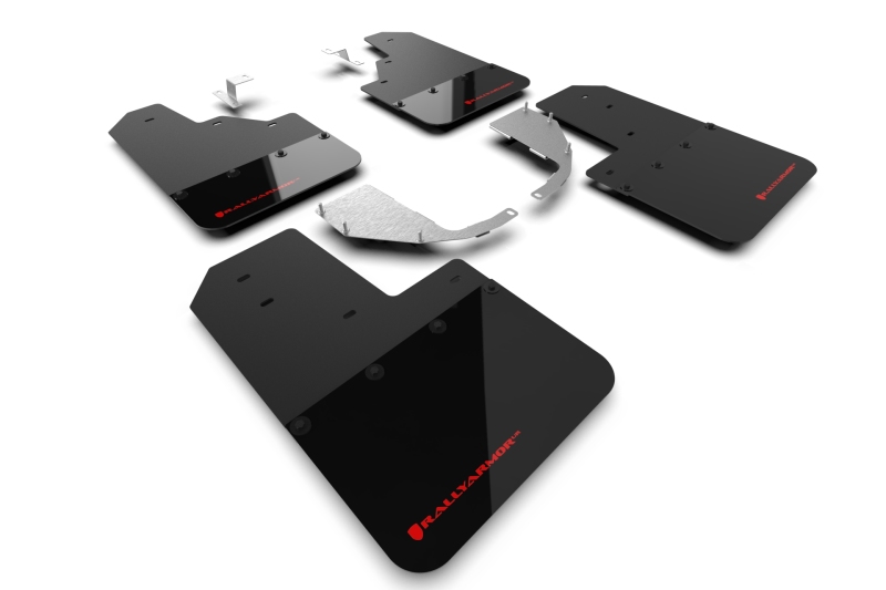 Rally Armor 21-25 Ford Bronco (Steel Bmpr – NO Rptr/Sprt – NO RR/RB) Blk Mud Flap w/Red Logo