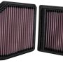 K&N 2020 BMW M550i 4.4L V8 Replacement Air Filter (2 Per Box)