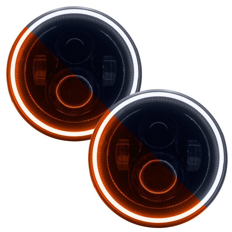 Oracle 07-18 Jeep Wrangler JK Switchback LED Halo Headlights – Amber/White – Switchback