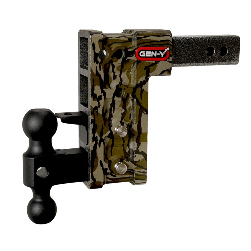 Gen-Y Mega Duty 2.5in Shank 9in Drop 3K TW 21K Hitch w/GH-061 Dual-Ball/GH-062 Pintle – Mossy Oak