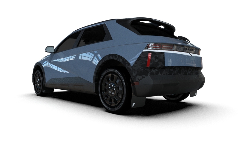Rally Armor 2025 Hyundai Ioniq 5 XRT Black Mud Flap Black Logo