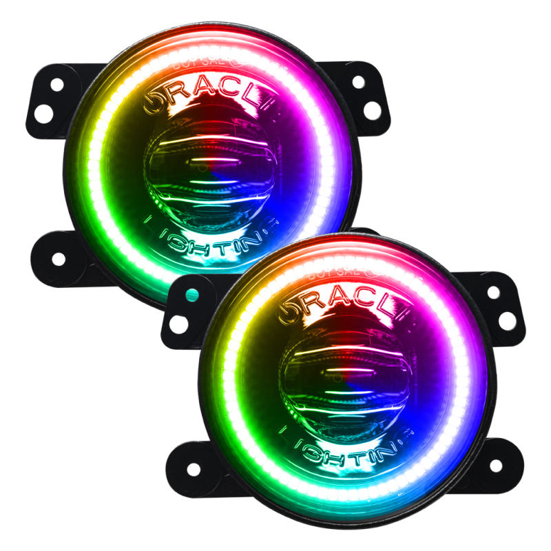 Oracle Jeep Wrangler JK/JL/JT High Performance W LED Fog Lights – ColorSHIFT – Dynamic