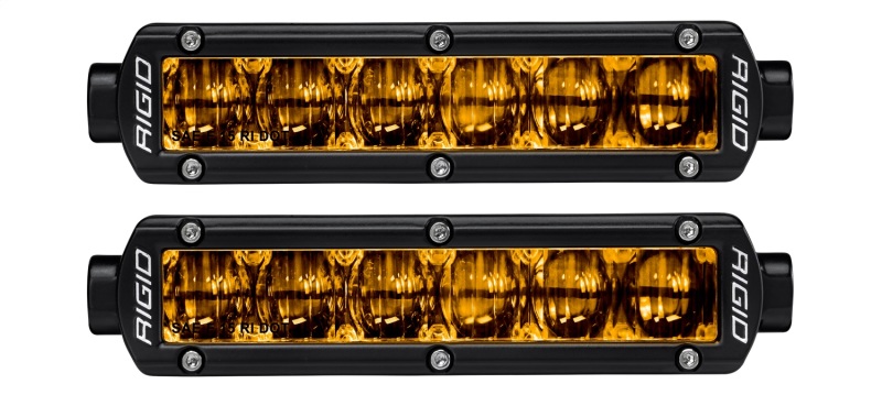 Rigid Industries 6in SR-Series Pro Dot / SAE Fog Lights (Pair) – Selective Yellow