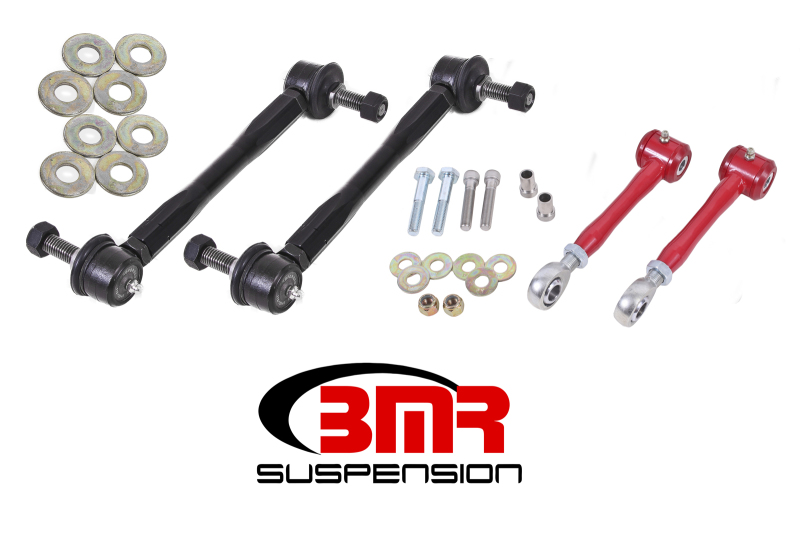 BMR 16-17 6th Gen Camaro Front and Rear Sway Bar End Link Kit – Red