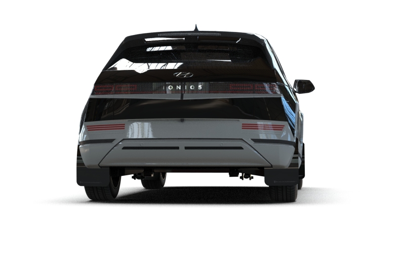 Rally Armor 2025 Hyundai Ioniq 5 PE Black UR Mud Flap – Metallic Black Logo
