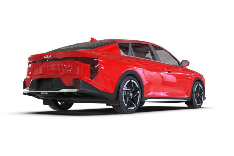 Rally Armor 2025+ Kia K4 Black Mud Flap Dark Grey Logo