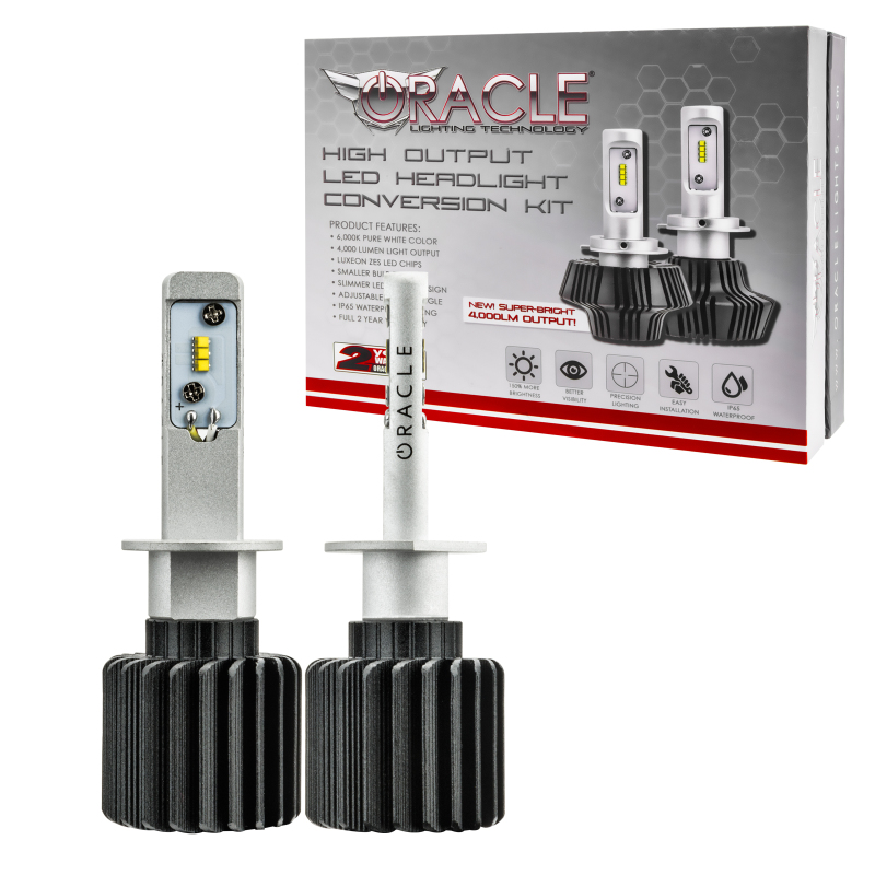 Oracle H1 4000 Lumen LED Headlight Bulbs (Pair) – 6000K