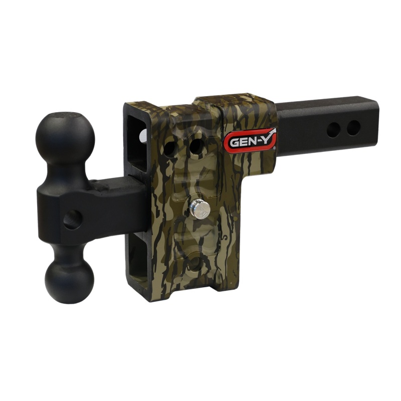 Gen-Y Mega Duty 2in Shank 5in Offset Drop 1.5K TW 10K Hitch w/GH-031 Dual-Ball/GH-032 – Mossy Oak