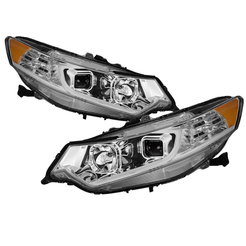 xTune 09-14 Acura TSX Projector Headlights – Light Bar DRL – Chrome (PRO-JH-ATSX09-LB-C)