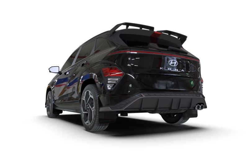 Rally Armor 24-25 Hyundai Kona N Line Black UR Mud Flap - Metallic Black Logo