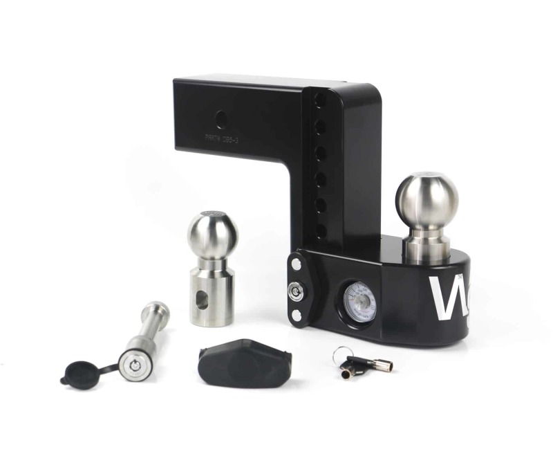 Weigh Safe 6in Drop Hitch w/Built-in Scale & 3in Shank (8K/21K GTWR) w/WS05 – Black Cerakote