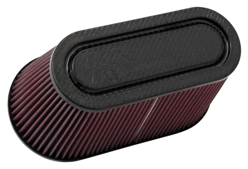 K&N Filter Univ Air Filter Carb Fib T/B 3-1/2in FLG OD / 12x6in B / 9-15/16×3-15/16in T / 6in H