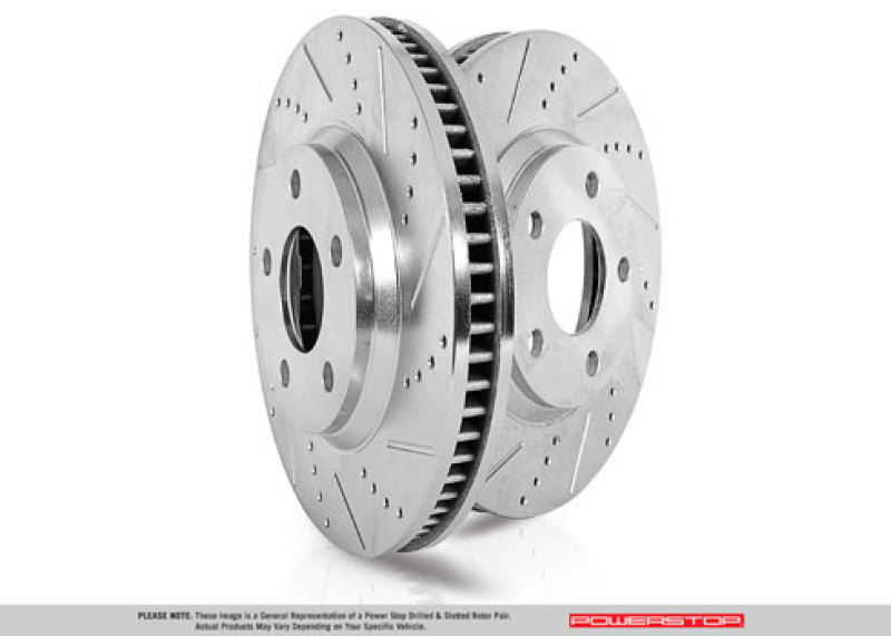 Power Stop 20-21 Chevrolet Corvette Rear Evolution Drilled & Slotted Rotor – Pair