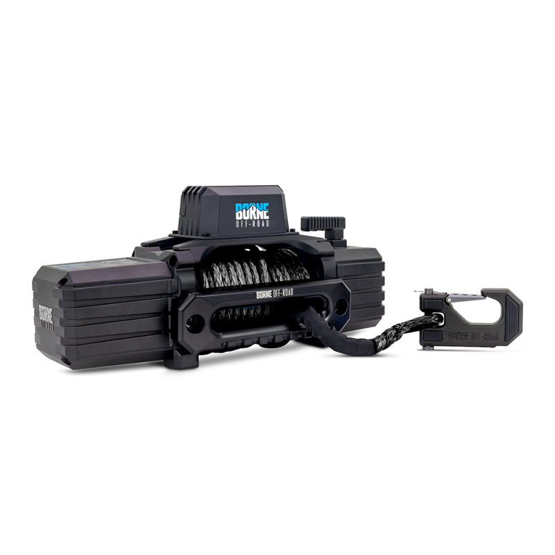 Borne Off-Road 12K Winch – Black Synthetic Rope