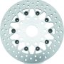 Twin Power 08-13 FLH FLT 08-16 FLHR 06-17 Dyna Front 11.8 Floating Mesh Rotor Silver