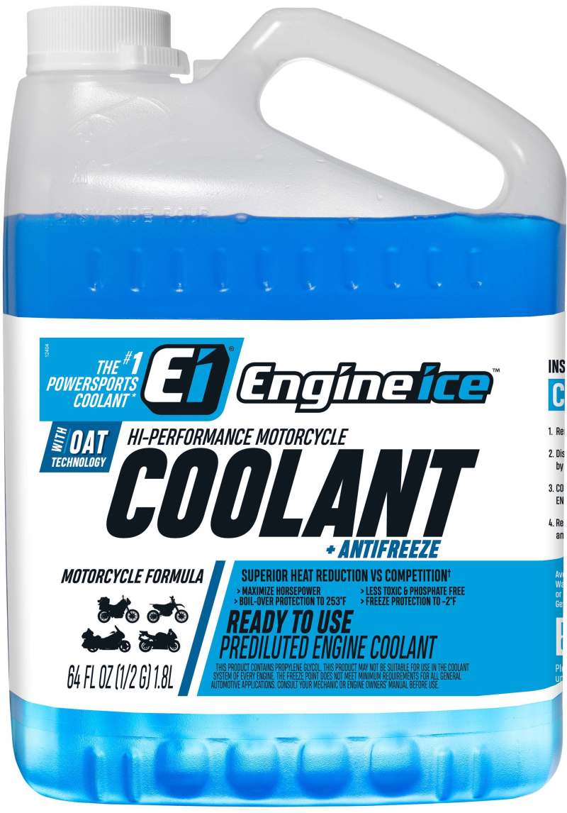 Engine Ice Hi-Performance Motorcycle Coolant + Antifreeze – 1/2 Gallon