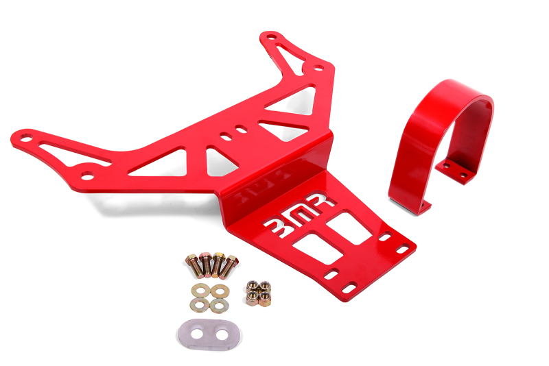 BMR 15-18 Dodge Challenger (Auto Trans) Hellcat/Demon Driveshaft Safety Loop – Red