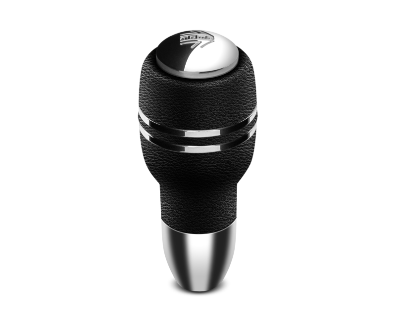 Momo Automatico Shift Knob – Black Leather, Chrome Insert