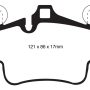 EBC 07-08 Porsche 911 (997) (Cast Iron Rotor only) 3.6 Carrera 2 Yellowstuff Front Brake Pads
