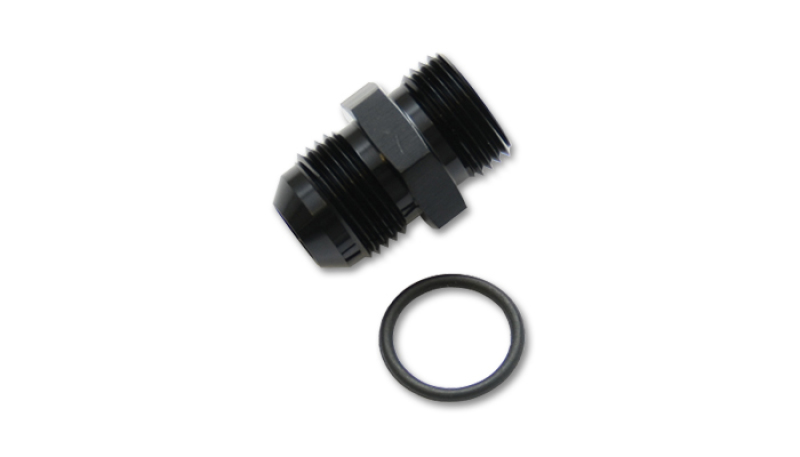 Vibrant -3AN Male Flare to -3 ORB Male Straight Adapter w/O-Ring – Anodized Black