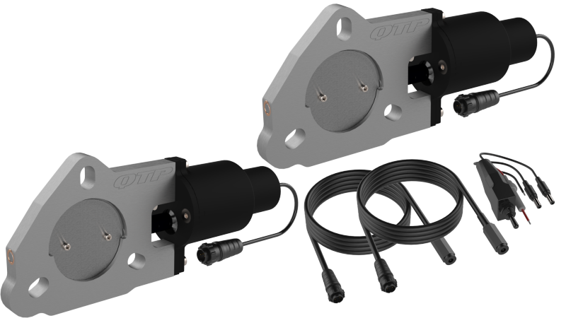 QTP 2.5in Bolt-On QTEC Dual Electric Cutout Valves – Pair