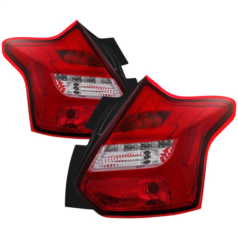 Spyder 12-14 Ford Focus 5DR LED Tail Lights – Red Clear (ALT-YD-FF12-LED-RC)