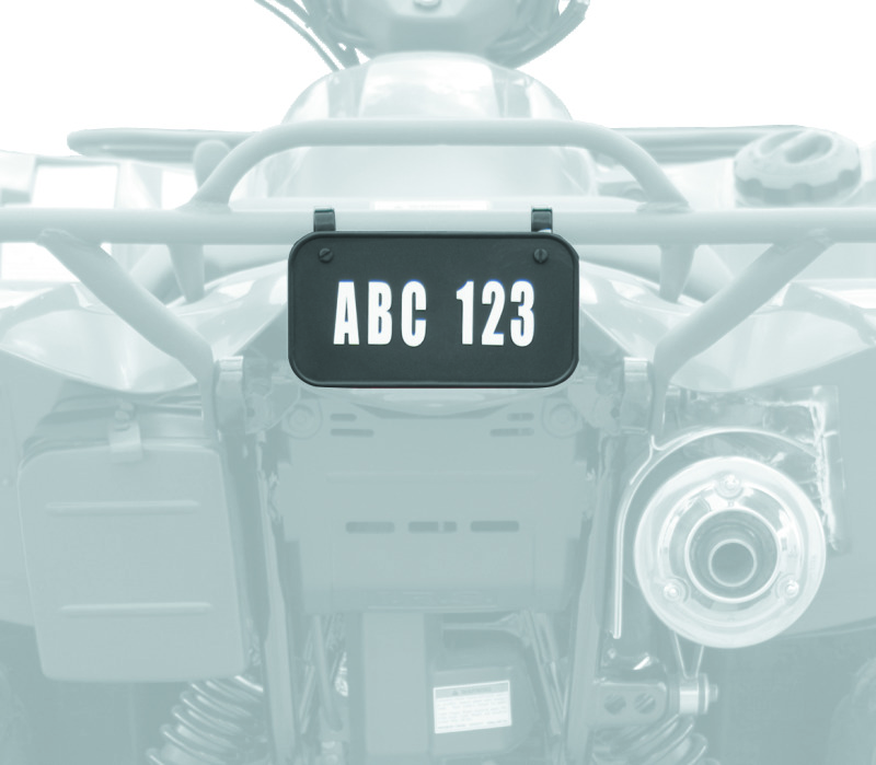 Quadboss ATV License Plate Kit - Black